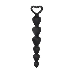 Black Silicone Anal Beads, Gay Anal Beads Sex Toys