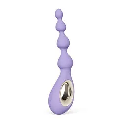 Lelo Soraya Anal Beads Massager Violet Dusk, Ribbed Butt Plug Anal Beads, Gay Anal Sex Toys