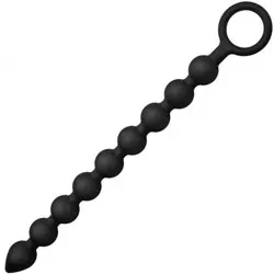 Master Series Pathicus Nine Bulb Silicone Anal Beads, Silicone Black Anal Beads, Gay Anal Sex Toys