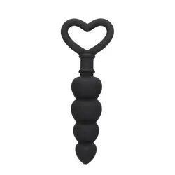 Ouch Anal Love Beads, Silicone Black Anal Beads, Gay Anal Sex Toys