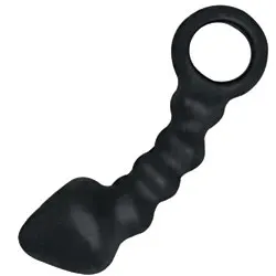 RAM ANAL TRAINER SILICONE ANAL BEADS 3, Silicone Black Waterproof Butt Plug Anal Beads, Beginners Gay Anal Sex Toys