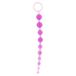 ToyJoy 10 Thai Toy Anal Beads, Jelly Purple Gay Anal Beads Sex Toys