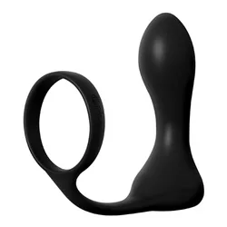 Anal Fantasy Elite Collection Remote Control PSpot Pro Gay Butt Plugs Male Prostate Massagers Anal Dildos, Waterproof Silicone Black Vibrating Cock Rings Anal Dildos