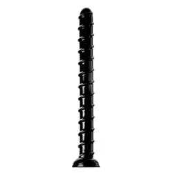XR Hosed 18 Inch Anchors Swirl Black Gay Snake Anal Dildos, PVC Large Non Realistic Anal Dildos