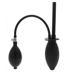 Clean Stream Inflatable Enema Plug Anal Douches And Enemas, Black Rubber Anal Douches And Enemas