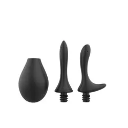 Nexus Anal Douches And Enemas Set, Black Silicone Anal Douches And Enemas