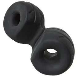 Perfect Fit Cock and Ball Ring Stretcher & Dividers, Silicone Black Ball Stretchers & Dividers