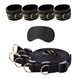 Ouch Bed Bindings Restraint System Bed Restraints and Ties, Black Nylon Bed Restraints and Ties