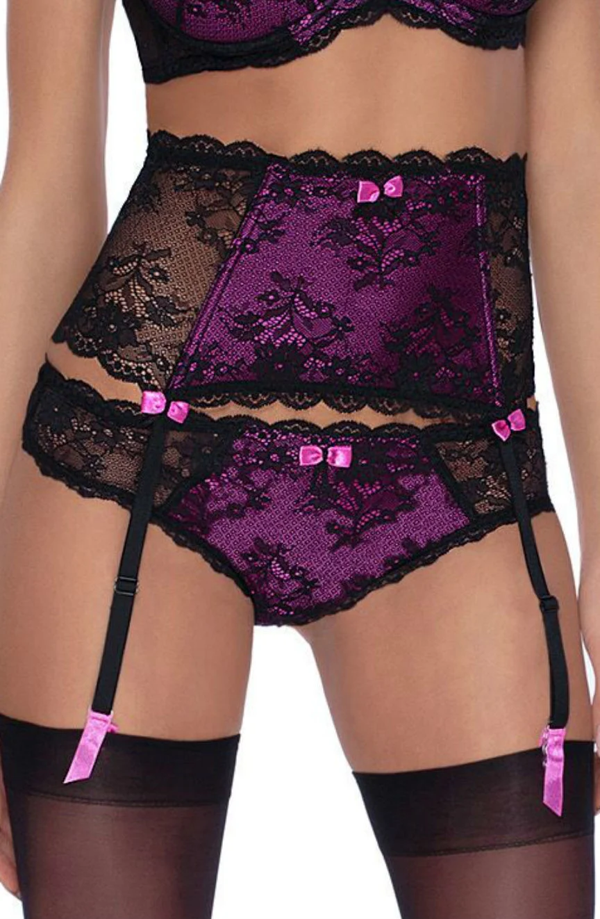 Roza Fifi Suspender Belt Black