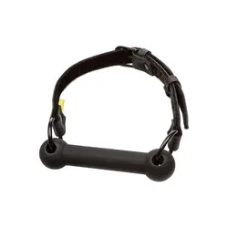 Boundless Bar Bit Gag, Faux Leather Black Bit Gag