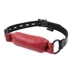 Sportsheets Saffron Soft Bit Gag, Faux Leather Red Bit Gag