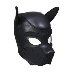 Neoprene Puppy Mask & Blindfold, Puppy Play Blindfold & Mask