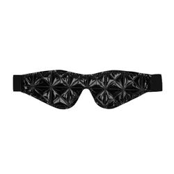 Ouch Luxury Eye Mask & Blindfold, Vinyl Black Blindfold & Mask