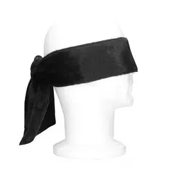 Ouch Velvet Tie Up Blindfold & Mask, Polyester Black Blindfold & Mask