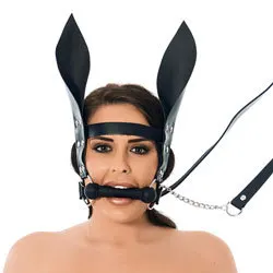 Horsebit Mouth Gag With Reins And Ears, Bondage Hoods and Gags for Enhanced Sensual Experience