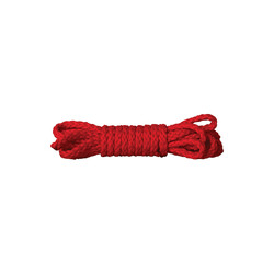 Ouch 1.5 Meters Kinbaku Mini Bondage Rope And Tape, Red Nylon Bondage Rope And Tape