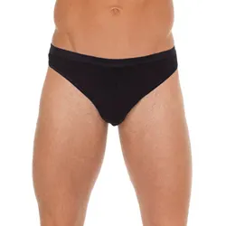 Mens Black Cotton GString