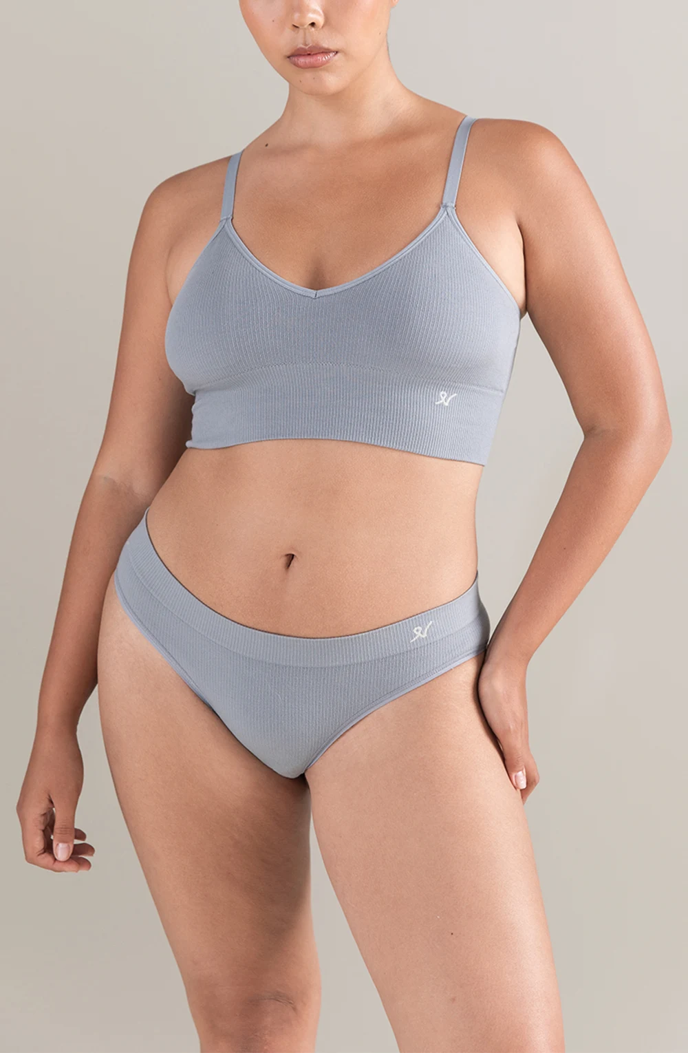 The TENCEL™ High Leg Brief Storm Grey