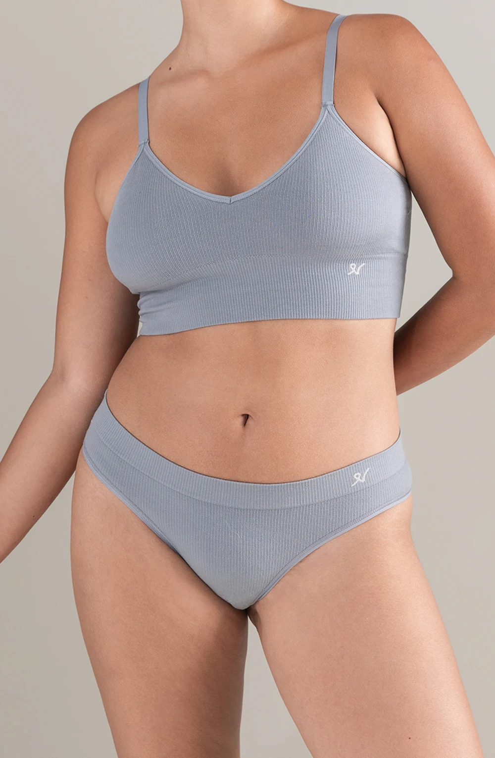 The TENCEL™ High Leg Brief Storm Grey