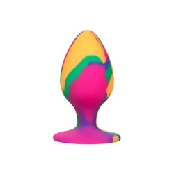 CHEEKY LARGE TIE DYE Anal Gay Classic BUTT PLUG Bondage Sex Toys, Silicone Male Prostate Gay Classic Butt Plug Sex Toys for Beginners