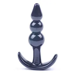 Small Black Beaded Anal Plug, Beginners Butt Plugs, Ribbed Butt Plug, Male Prostate Toys, Gay Butt Plugs, Gay Anal Sex Toys