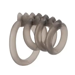 Dr Joel Support Master Double And Triple Smooth Classic Cock Rings, Grey Silicone And Rubber Classic Cock Rings