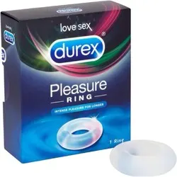 Durex Pleasure Classic Cock Ring, Clear Silicone And Rubber Classic Cock Rings