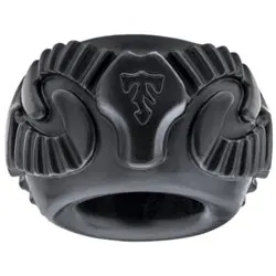 Perfect Fit Tribal Son Ram Classic Cock Rings 2 Pack, Black Silicone And Rubber Classic Cock Rings