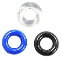 Tempt Ation Triple Pack Doughnuts Classic Cock Ring, Silicone And Rubber Jelly Waterproof Classic Cock Rings