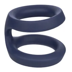 Viceroy Dual Classic Cock Ring, Blue Silicone And Rubber Classic Cock Rings