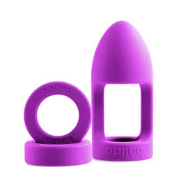 Balldo The Worlds First Ball Dildo Purple Penis Extenders Enlargement Classic Cock Sleeves, Silicone Penis Extension Classic Cock Sleeves