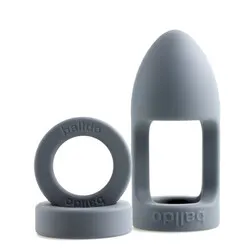 Balldo The Worlds First Ball Dildo Steel Grey Classic Cock Rings Sleeves, Silicone And Rubber Extensions Classic Cock Sleeves