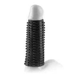 Fantasy Extensions Magic Pleasure Classic Cock Sleeves, Rubber Black Penis Extension Classic Cock Sleeves