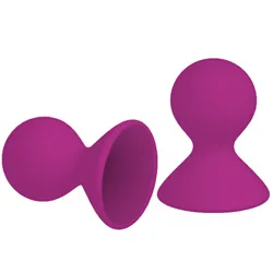 Dual Masseuse For Nipples Suckers And Clitoris & Pussy Pumps, Silicone Purple Clitorial & Pussy Pumps