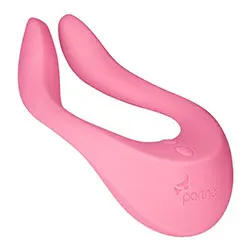 Satisfyer Partner Multifun 2 Endless Joy Pink, BDSM Couples Vibrators, Beginners Male & Female Sex Toys, Mini Vibrators with Vibrating Cock Rings