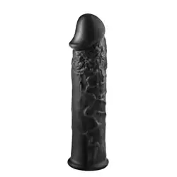 0.8 Inch Length Penis Cock Sleeve Extensions 6 Inch Black, Silicone Black Classic Cock Sleeves Extensions