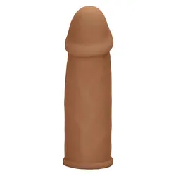 Futurotic Penis Cock Sleeve Extender Brown, Silicone Black Classic Cock Sleeves Extensions