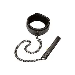 Boundless Collar And Leash Leads, Black Faux Leather Collars And Leads