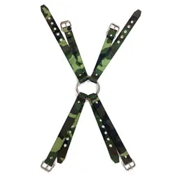 Rouge Army Camouflage Chest Harness Collars And Leads, Wrist And Ankle Restraints Collars And Leads