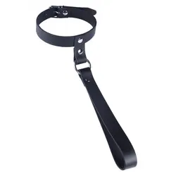 The Red Leather Collar And Leads with Short Leash, Black Leather Collars And Leads