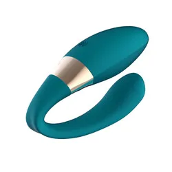 Lelo Tiani Duo Couples Massager Ocean Blue Couples Vibrators, Waterproof Silicone Clitorial Couples Vibrators Bondage Toys for Beginners