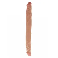 ToyJoy Get Real 14 Inch Flesh Anal Gay Duo Penetration Double Ended Dildos, PVC Flesh Pink Realistic Penis Double Ended Dildos