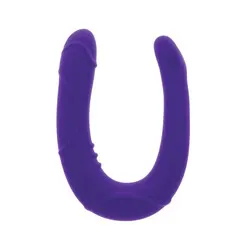 ToyJoy Get Real Vogue Mini Double Dong Anal Gay Penetration Purple Double Ended Dildos, Silicone Realistic Penis Double Ended Dildos