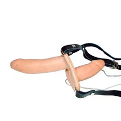 You2Toys Vibrating Flesh Strap On Duo Vibrating Dongs, Double Penetration Vibrating Strap Ons, Pegging Strap Ons