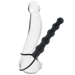 Love Rider Beaded Double Penetrators Black, Anal Dildos and Double Penetrators, Penis Stretchers