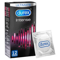 Durex Intense 12 Pack Condoms, Durex Ribbed And Dotted Pleasure  Condoms