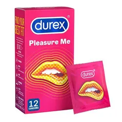 Durex Pleasure Me Ribbed And Dotted Condoms 12 Pack, Durex Latex Clear Condoms