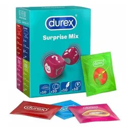 Durex Surprise Me Variety Condoms 40 Pack, Latex Durex Flavoured Condoms