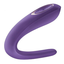 Satisfyer Partner G Spot Couples Vibrators, Silicone Waterproof Purple Clitorial Couples Vibrators Bondage Toys for Beginners