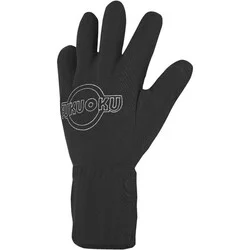 Fukuoku Vibrating Five Finger Massage Fetish Gloves, Waterproof Nylon Black Left Hand Fetish Gloves